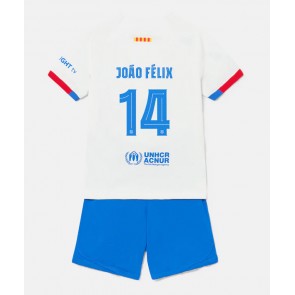 Barcelona Joao Felix #14 Dětské Venkovní dres komplet 2023-24 Krátký Rukáv (+ trenýrky)